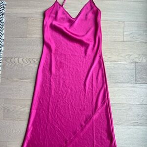 Aritzia Pink Slip Midi Dress
